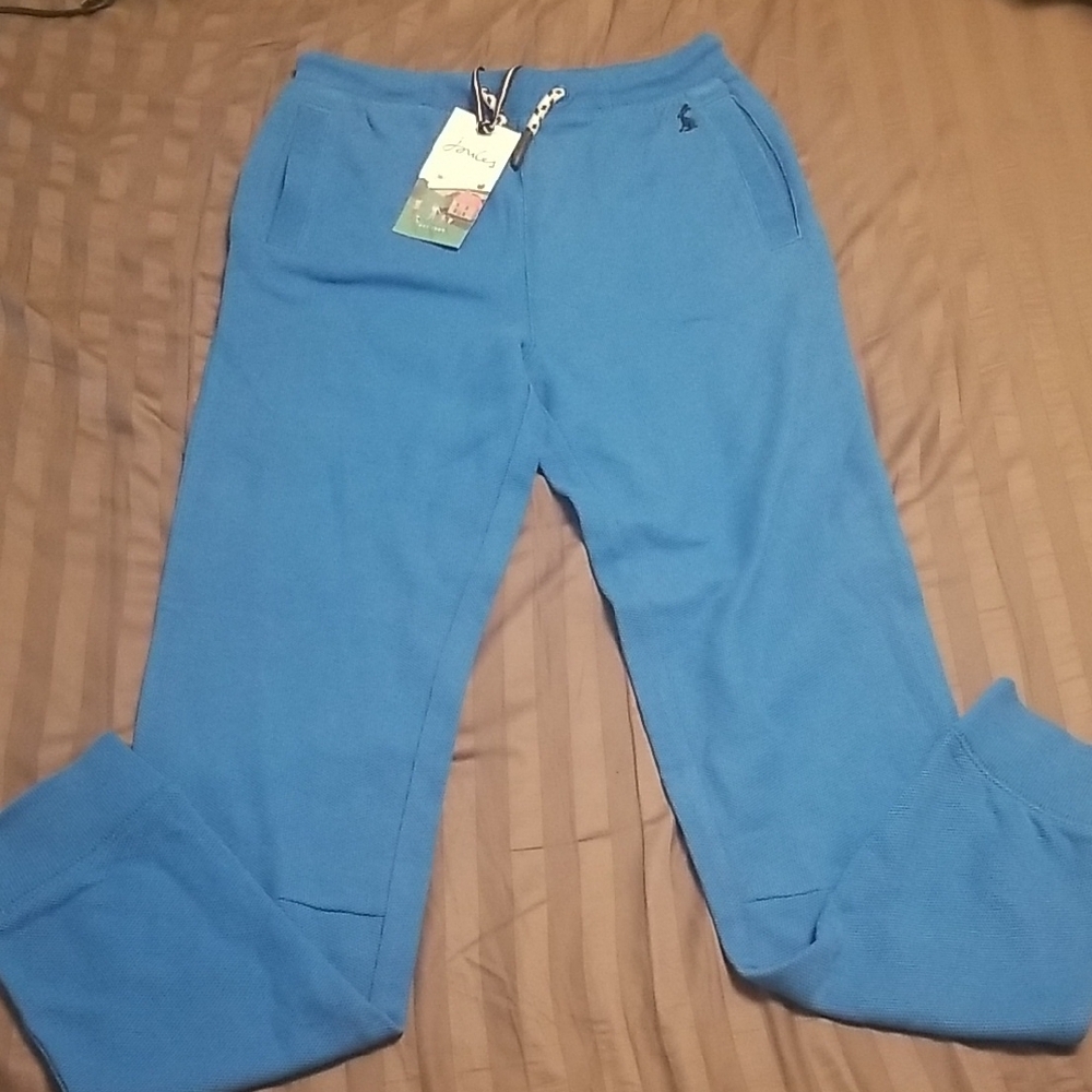 Joules Blue Textured Sweatpants Size 12